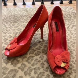 Louis Vuitton vintage suede heels - size 38